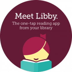 Girl reading a book, smiling. Caption reads Meet Libby, the one-tap reading app from your library