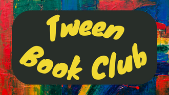 Tween Book Club over colorful background